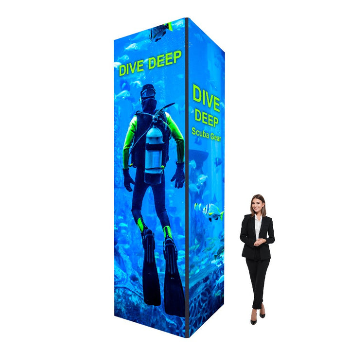 Big Sky Backlit Tower Display 4ft x 4ft x 14ft Tall - Apex Signages - Signage Singapore