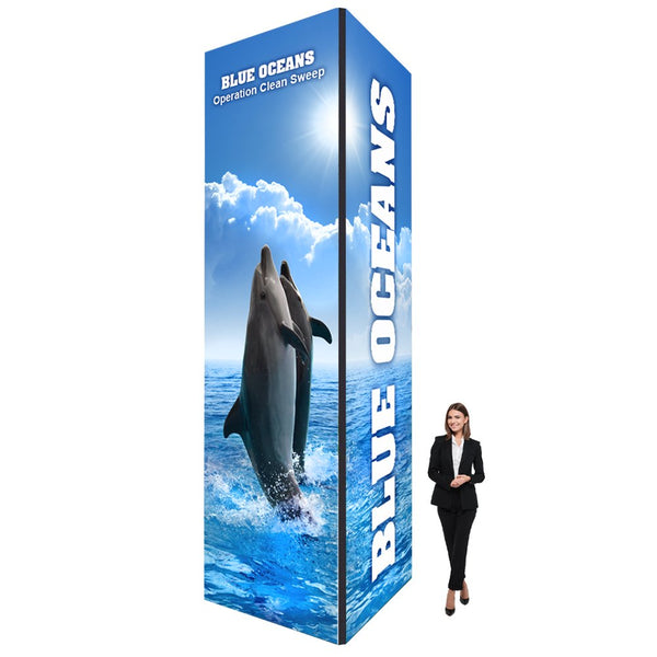 Big Sky Backlit Tower Display 4ft x 4ft x 16ft Tall - Apex Signages - Signage Singapore