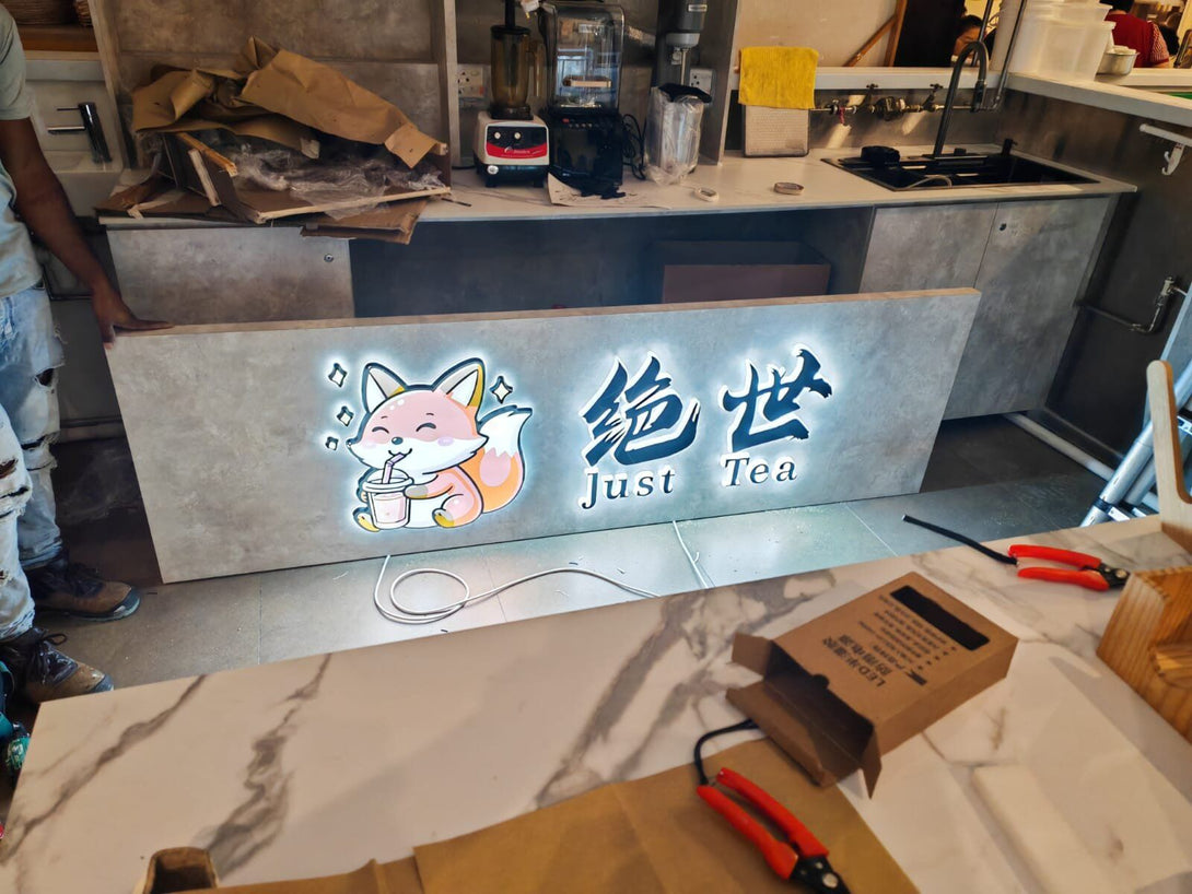 Frontlit/Backlit Acrylic Stainless Steel 3D Signage - Apex Signages - Signage Singapore