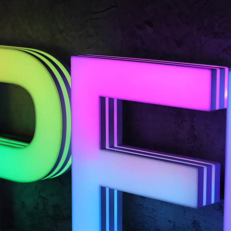 Full Color Style LED Track Channel Letters Sign with Easy and Quick In