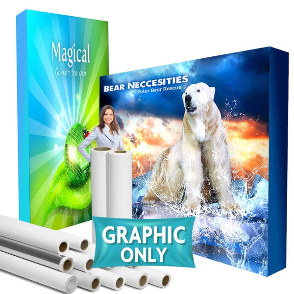 Graphic Only for Lumiere Backlit SEG Popup Displays – All Sizes - Apex Signages - Signage Singapore