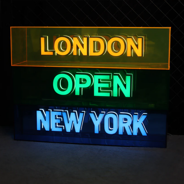 Indoor & Outdoor Use – Customized Text LED Acrylic Letters with Transparent Acrylic Box - Apex Signages - Signage Singapore
