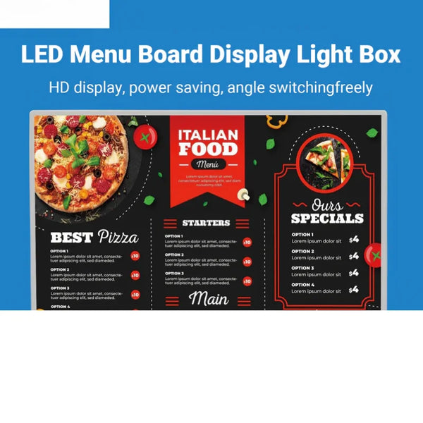 Indoor Use Only – LED Menu Board Display Light Box Sign for Bar Restaurant Drinks-shop - Apex Signages - Signage Singapore