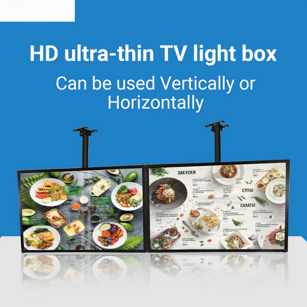 Indoor Use Only – Top-hanging Menu Board Display Spliced Available Advertising Light Box Sign for Shops - Apex Signages - Signage Singapore
