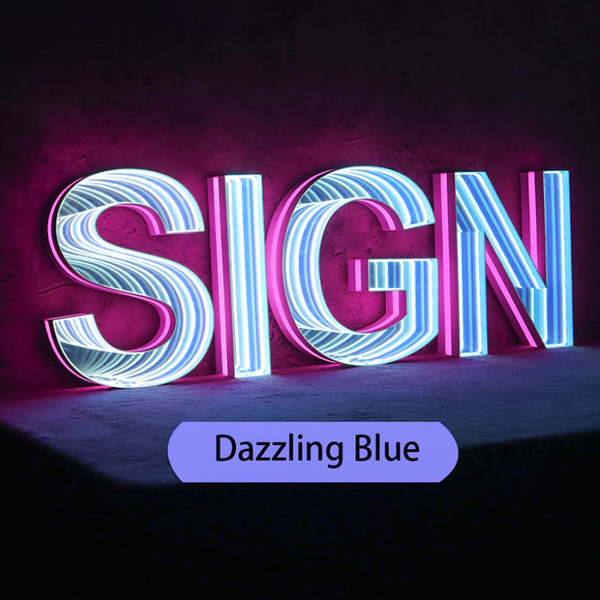 Infinity Mirror LED Track Channel Letters (Letters & Numbers Available) - Apex Signages - Signage Singapore
