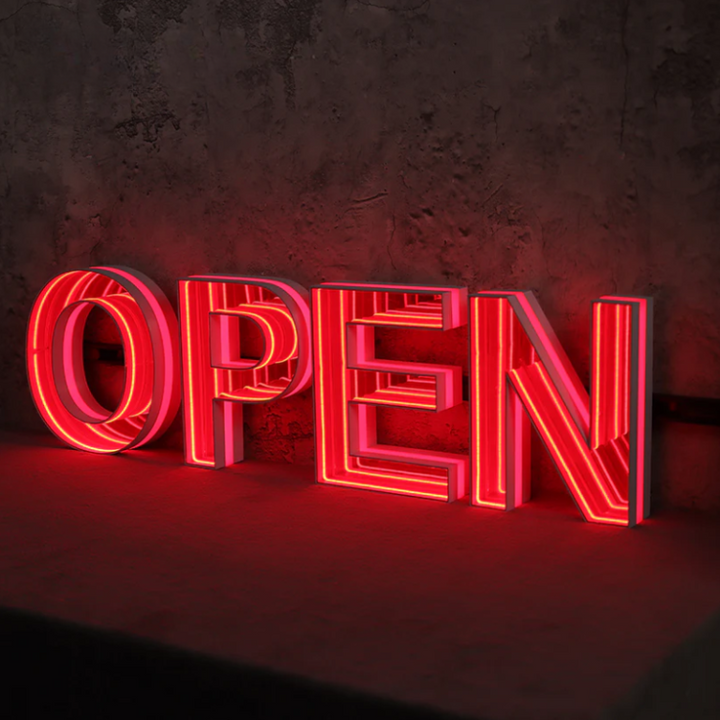 Infinity Mirror LED Track Channel Letters (Letters & Numbers Available) - Apex Signages - Signage Singapore