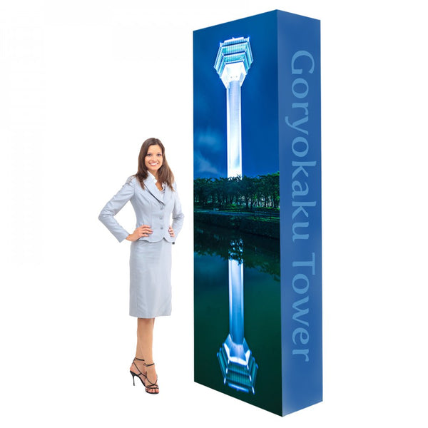 Lumiere Backlit Pop Up Tower Display 2.5ft X 7.5ft - Apex Signages - Signage Singapore